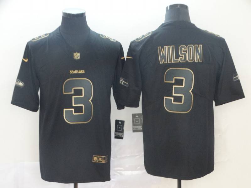 Seattle Seahawks Black Gold Vapor Limited NFL Jersey