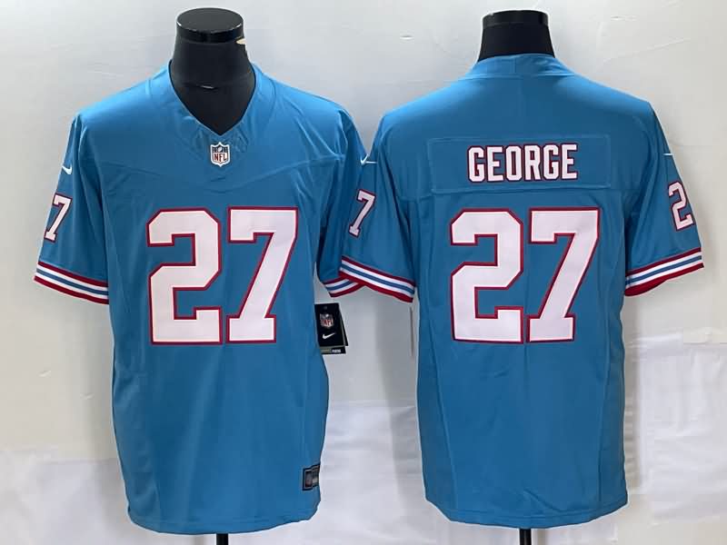 Tennessee Titans Light Blue Retro NFL Jersey