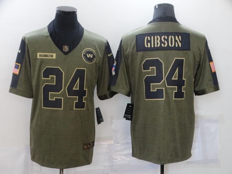 Washington Football Team Olive Salute To Service NFL Jersey