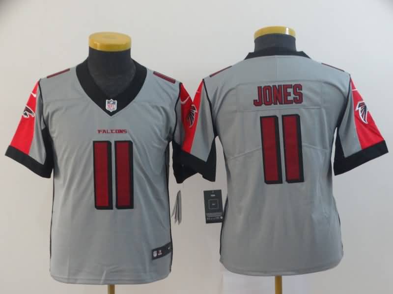 Atlanta Falcons Kids JONES #11 Grey Inverted Legend NFL Jersey