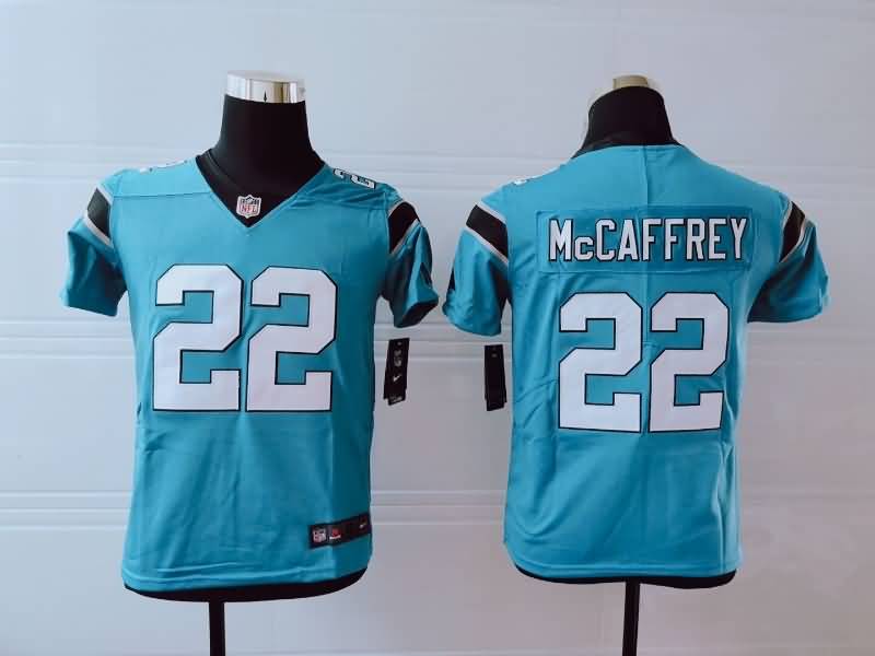 Carolina Panthers Kids MCCAFFREY #22 Blue NFL Jersey