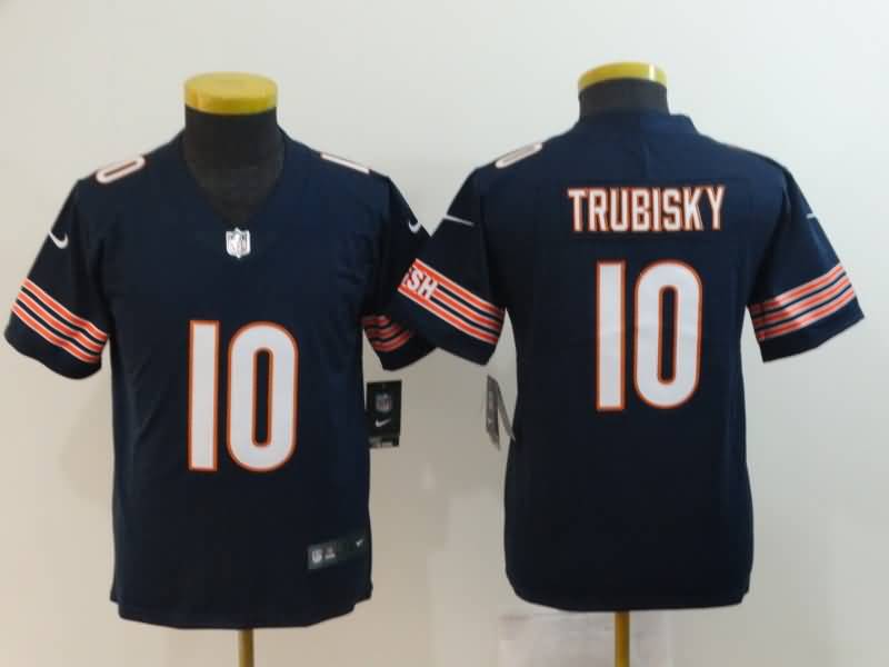 Chicago Bears Kids TRUBISKY #10 Dark Blue NFL Jersey