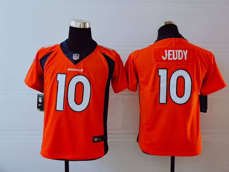 Denver Broncos Kids JEUDY #10 Orange NFL Jersey