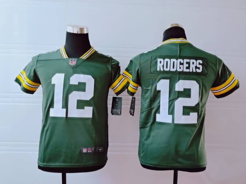 Green Bay Packers Kids RODGERS #12 Green NFL Jersey