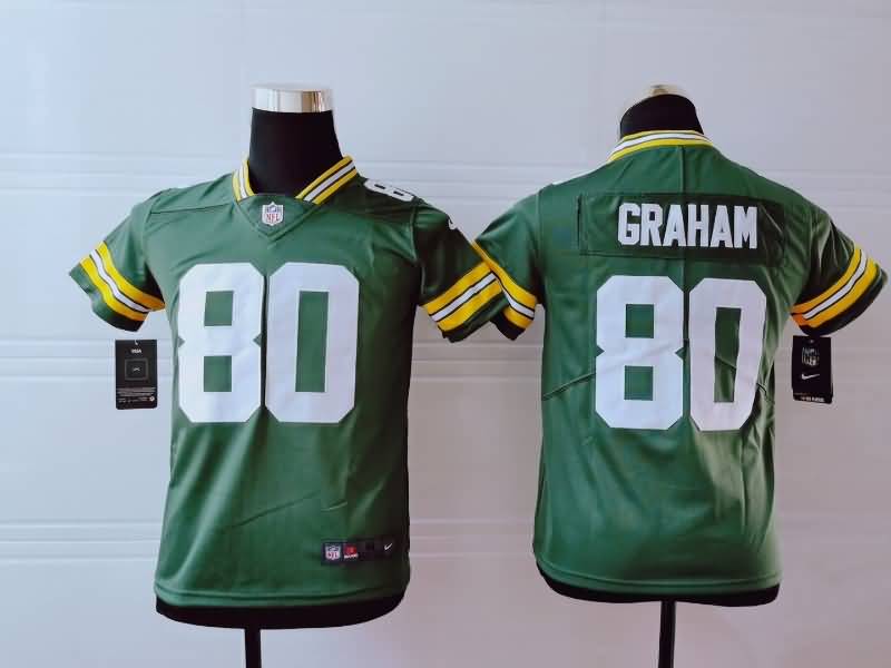 Green Bay Packers Kids GRAHAM #80 Green NFL Jersey