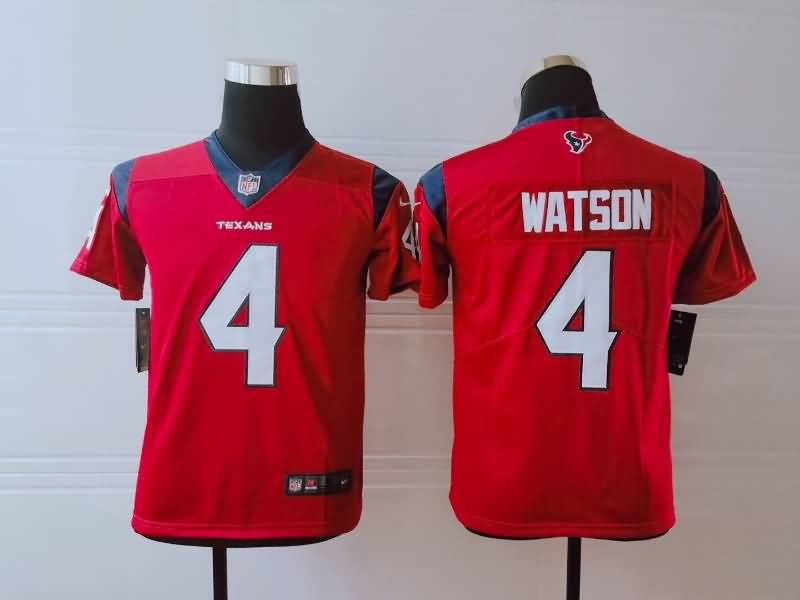 Houston Texans Kids WATSON #4 Red NFL Jersey