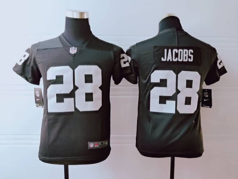 Las Vegas Raiders Kids JACOBS #28 Black NFL Jersey