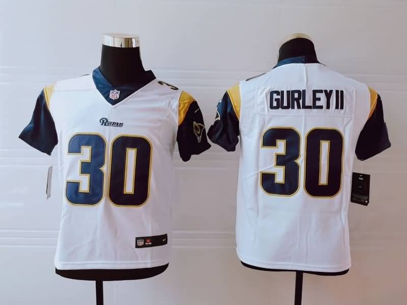 Los Angeles Rams Kids GURLEY II #30 White NFL Jersey