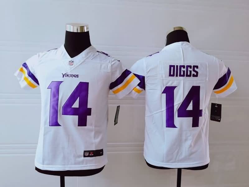 Minnesota Vikings Kids DIGGS #14 White NFL Jersey