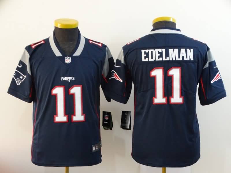 New England Patriots Kids EDELMAN #11 Dark Blue NFL Jersey