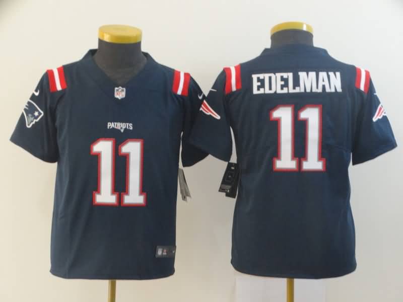 New England Patriots Kids EDELMAN #11 Dark Blue NFL Jersey 02