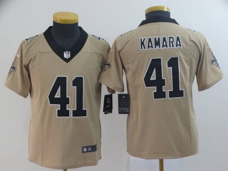 New Orleans Saints Kids KAMARA #41 Tan Inverted Legend NFL Jersey
