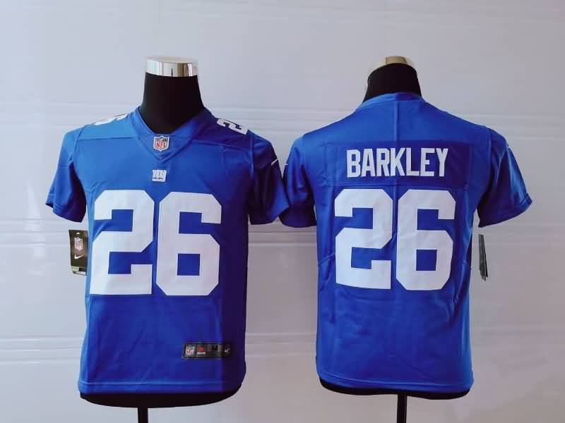 New York Giants Kids BARKLEY #26 Blue NFL Jersey