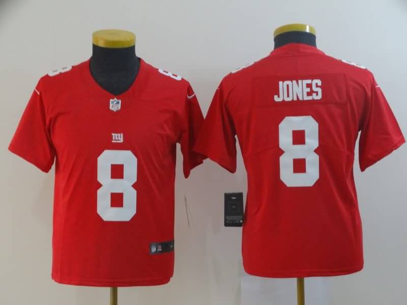 New York Giants Kids JONES #8 Red Inverted Legend NFL Jersey