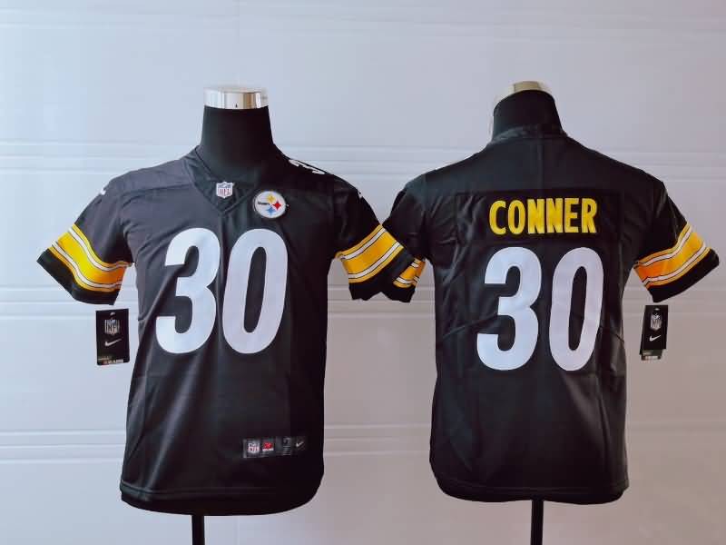 Pittsburgh Steelers Kids CONNER #30 Black NFL Jersey