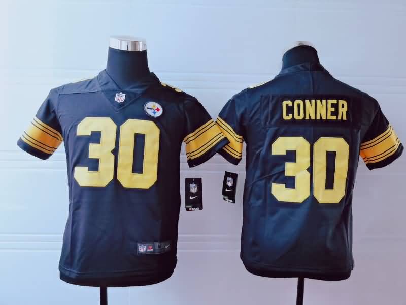 Pittsburgh Steelers Kids CONNER #30 Black NFL Jersey 03