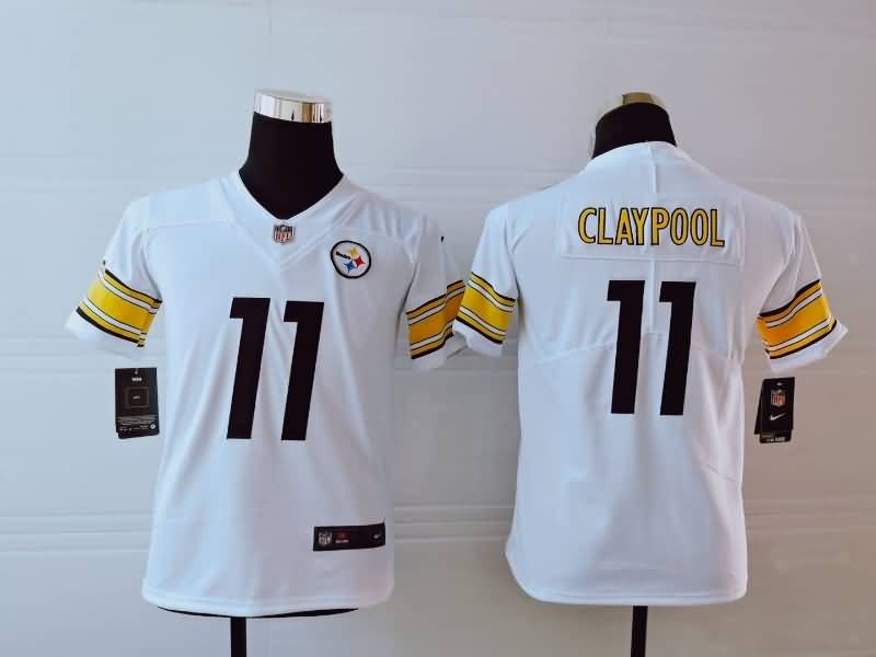 Pittsburgh Steelers Kids CLAYPOOL #11 White NFL Jersey