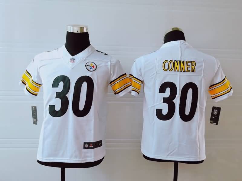 Pittsburgh Steelers Kids CONNER #30 White NFL Jersey