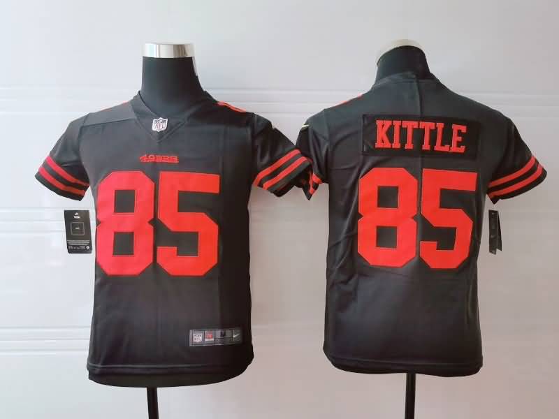 San Francisco 49ers Kids KITTLE #85 Black NFL Jersey