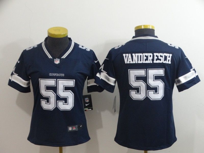 Dallas Cowboys VANDERESCH #55 Dark Blue Women NFL Jersey 02