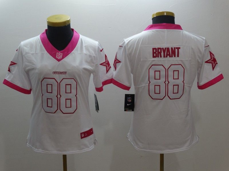 Dallas Cowboys BRYANT #88 White Fashion Women NFL Jersey