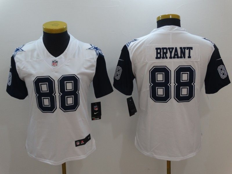 Dallas Cowboys BRYANT #88 White Women NFL Jersey