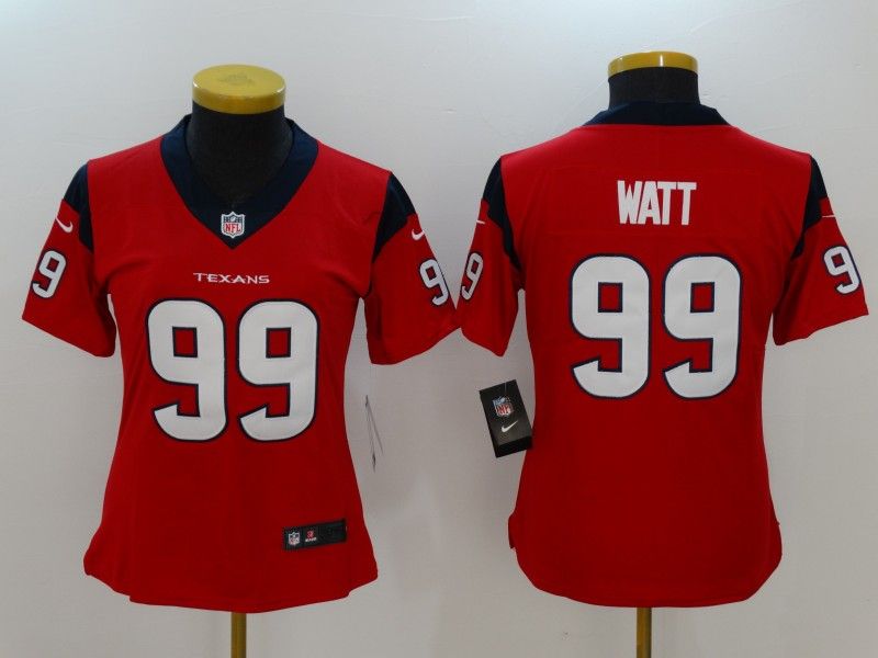 Houston Texans WATT #99 Red Women NFL Jersey