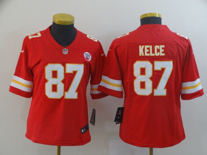 Kansas City Chiefs KELCE #87 Red Women NFL Jersey