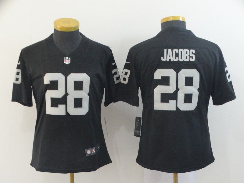 Las Vegas Raiders JACOBS #28 Black Women NFL Jersey