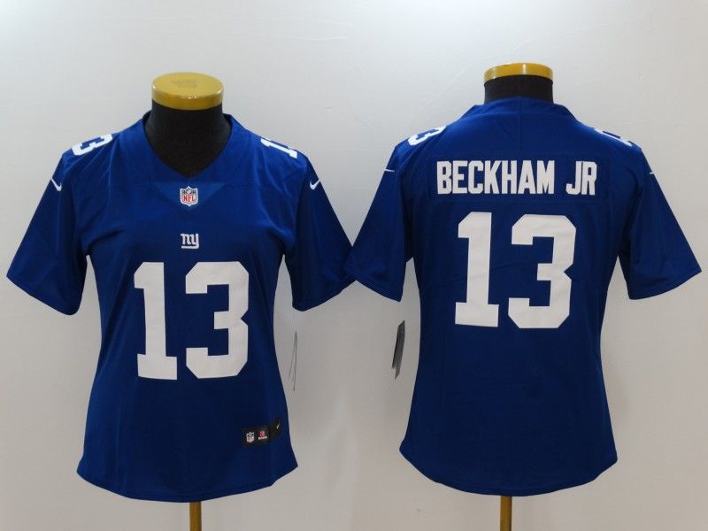 New York Giants BECKHAM JR #13 Blue Women NFL Jersey