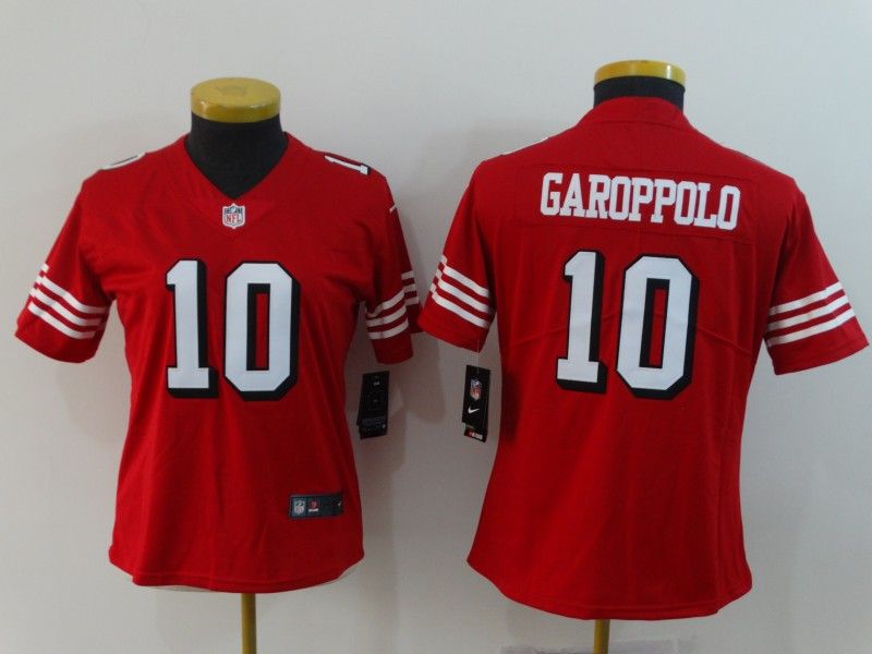 San Francisco 49ers GAROPPOLO #10 Red Women NFL Jersey 02