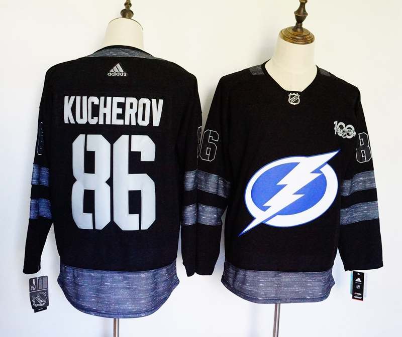 Tampa Bay Lightning KUCHEROV #86 Black 100th Anniversary NHL Jersey