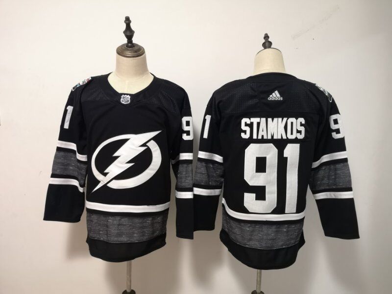 Tampa Bay Lightning 2019 STAMKOSL #91 Black All Star NHL Jersey
