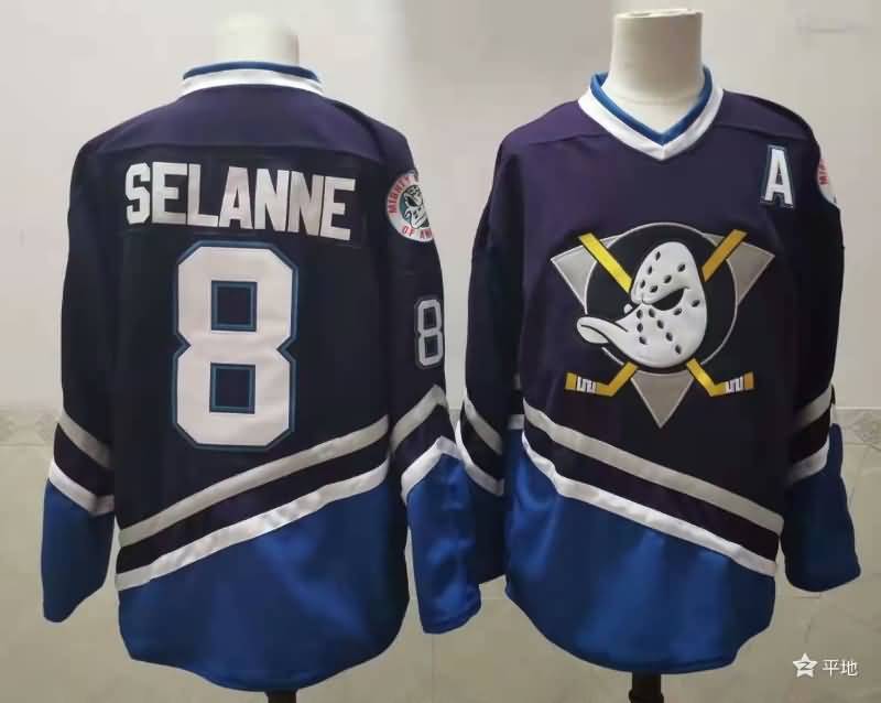 Anaheim Ducks SELANNE #8 Dark Blue NHL Jersey