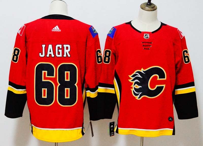 Calgary Flames JAGR #68 Red NHL Jersey