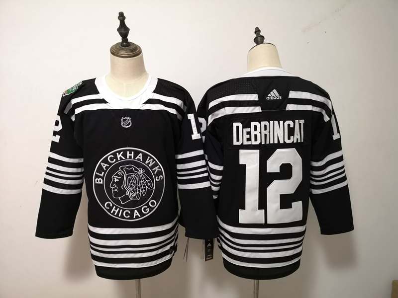 Chicago Blackhawks DEBRINCAT #12 Black NHL Jersey