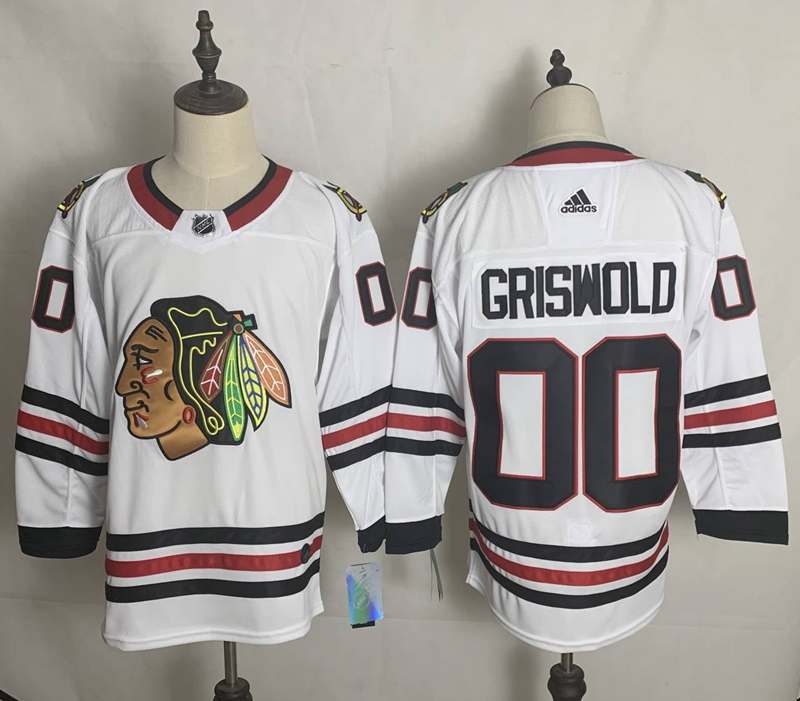 Chicago Blackhawks GRISWOLD #00 White NHL Jersey