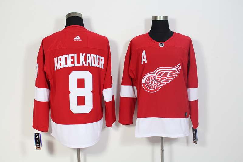 Detroit Red Wings ACDELKADER #8 Red NHL Jersey