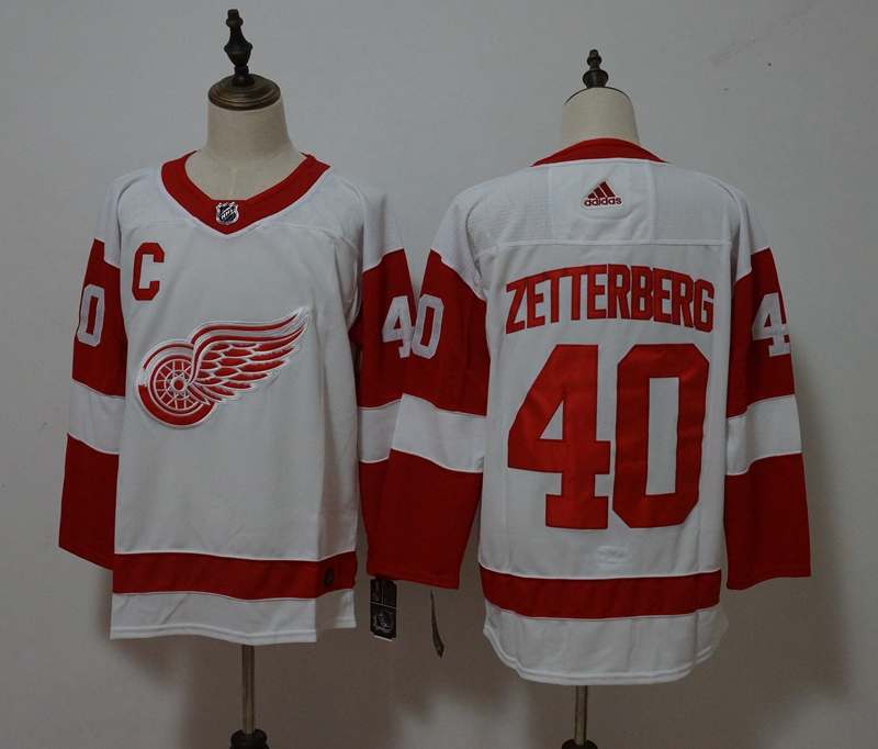 Detroit Red Wings ZETTERBERG #40 White NHL Jersey