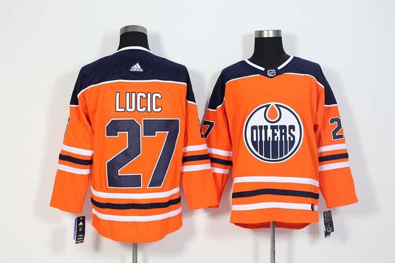 Edmonton Oilers LUCIC #27 Orange NHL Jersey