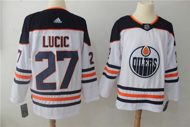 Edmonton Oilers LUCIC #27 White NHL Jersey