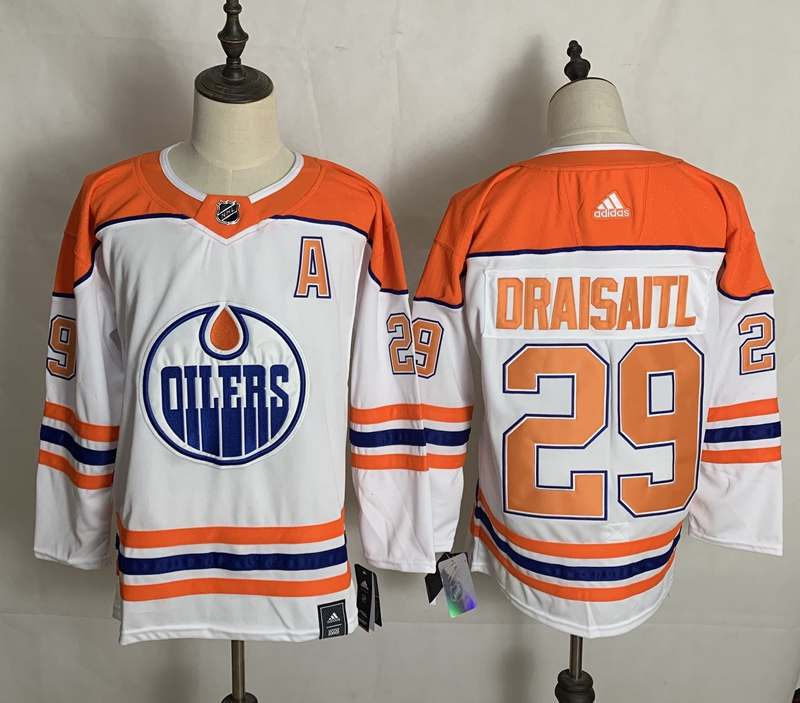 Edmonton Oilers DRAISAITL #29 White NHL Jersey 02