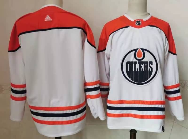 Edmonton Oilers Custom White NHL Jersey 02