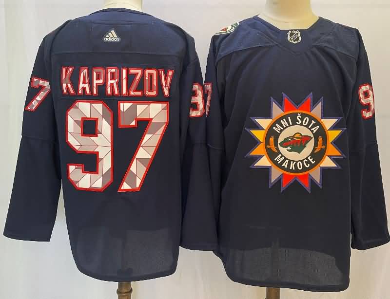 Minnesota Wild KAPRIZOV #97 Dark Blue NHL Jersey