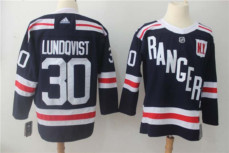 New York Rangers LUNDQVIST #30 Dark Blue NHL Jersey