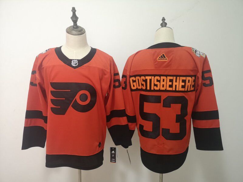 Philadelphia Flyers GOSTISBEHERE #53 Orange NHL Jersey 02