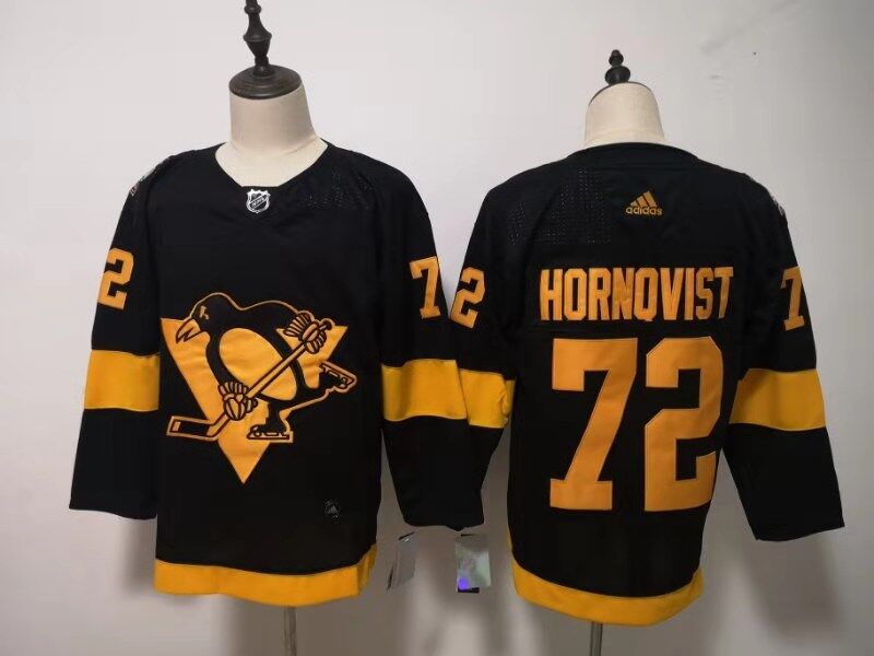 Pittsburgh Penguins HORNOVIST #72 Black NHL Jersey 02