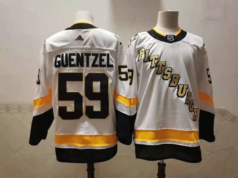 Pittsburgh Penguins GUENTZEL #59 White NHL Jersey 02