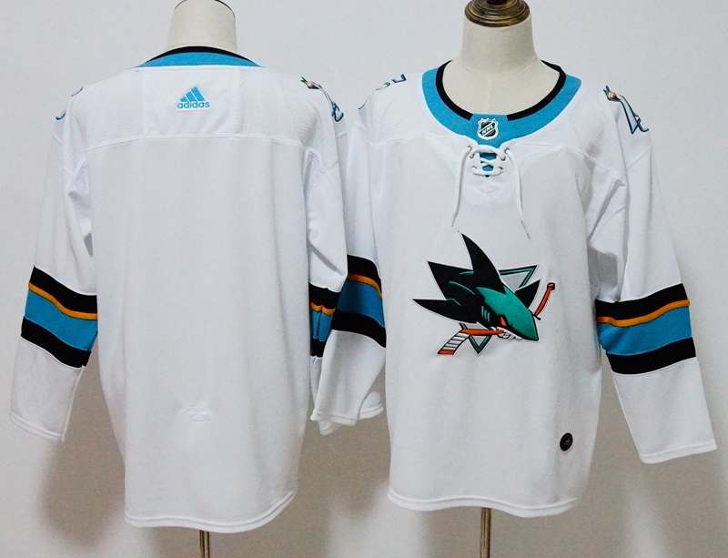San Jose Sharks Custom White NHL Jersey