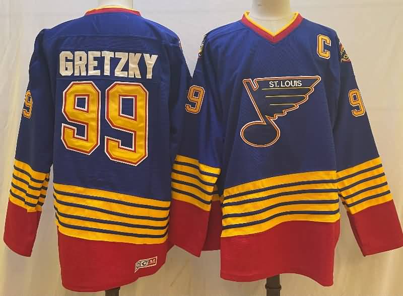 St Louis Blues GRETZKY #99 Blue Classics NHL Jersey